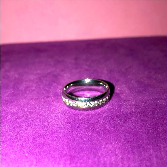 🌷Titanium Steel Silver Zircon Ring Size 10 - Picture 3 of 7